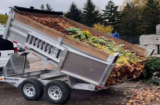 Fall Clean Up With Dump Trailer