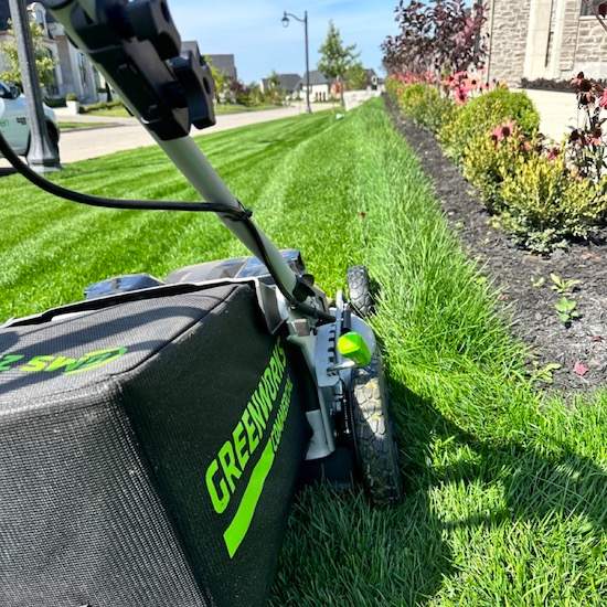 Greenworks battery powered lawn mower